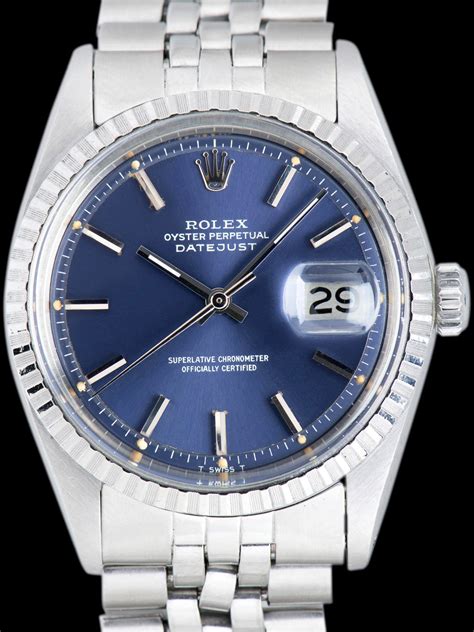 rolex datejust 1603 blue dial